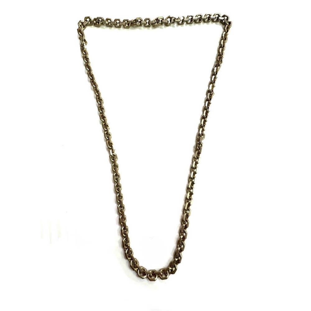 Vintage 1970s/1980s Stainless Steel Rolo Cable 30” Chain